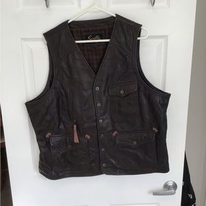 Scully Leather and Wool Mens Vest Sz 46